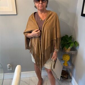 Tan Fringe Shawl